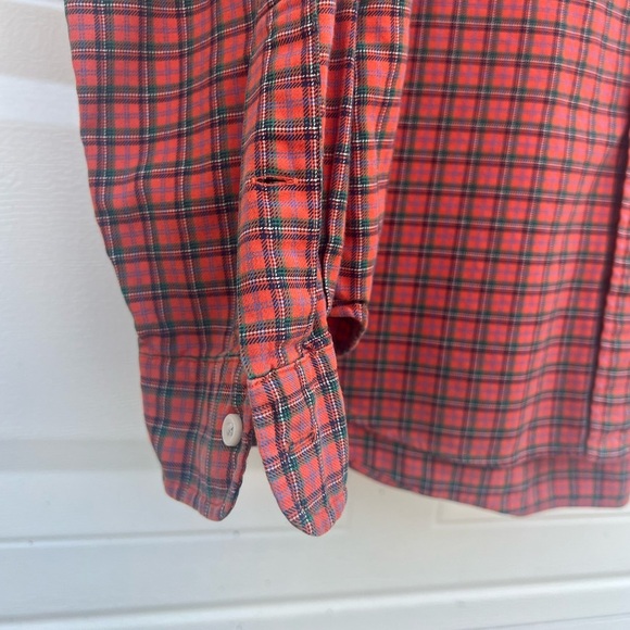 🎉HP🎉Ralph Lauren classic Fit Size L Orange Plaid Shirt - Picture 2 of 8